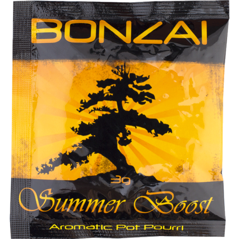 Bonzai Summer Boost Herbal Incense 3g pack with vibrant summer - inspired packaging