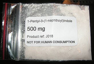 Image of JWH-018 synthetic cannaboid powder for sale